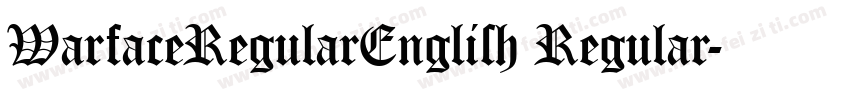 WarfaceRegularEnglish Regular字体转换